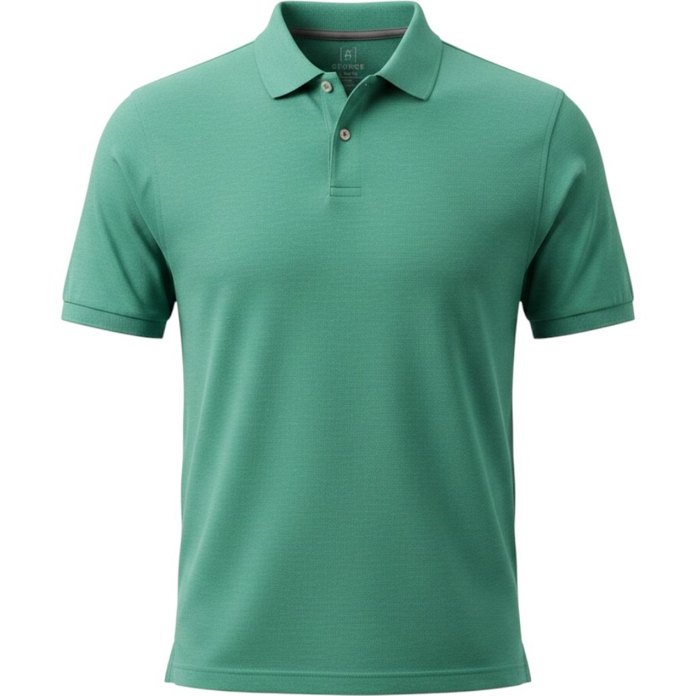George Mens Short‎ Sleeve Pique Polo Shirt Jungle Teal Heather Large 42-44 NWT